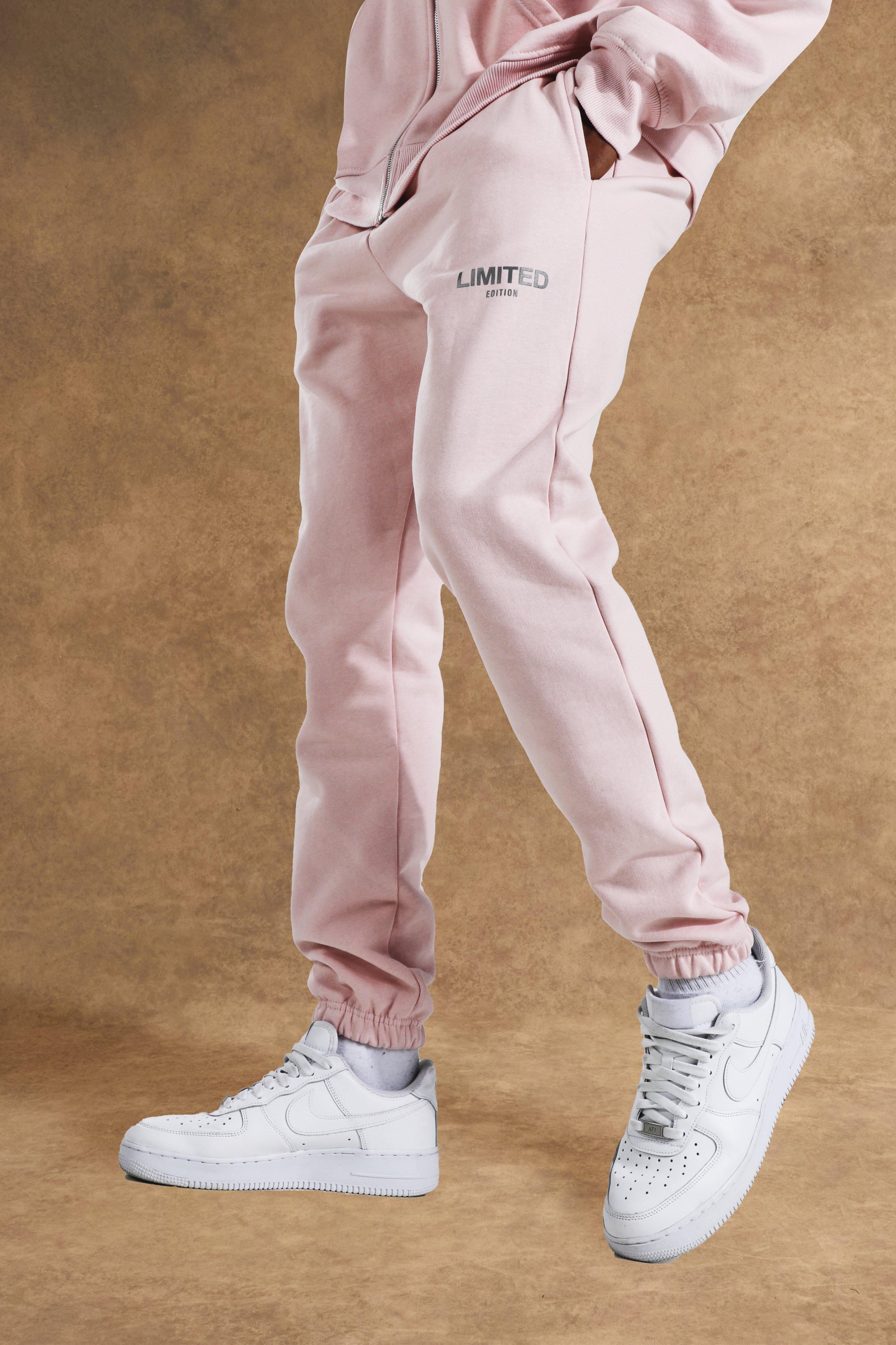 Fear of god online essentials pink sweatpants blush